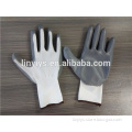 High quality 13 gauge 45g 10' gray nitrile coated white nylon industrial working glove